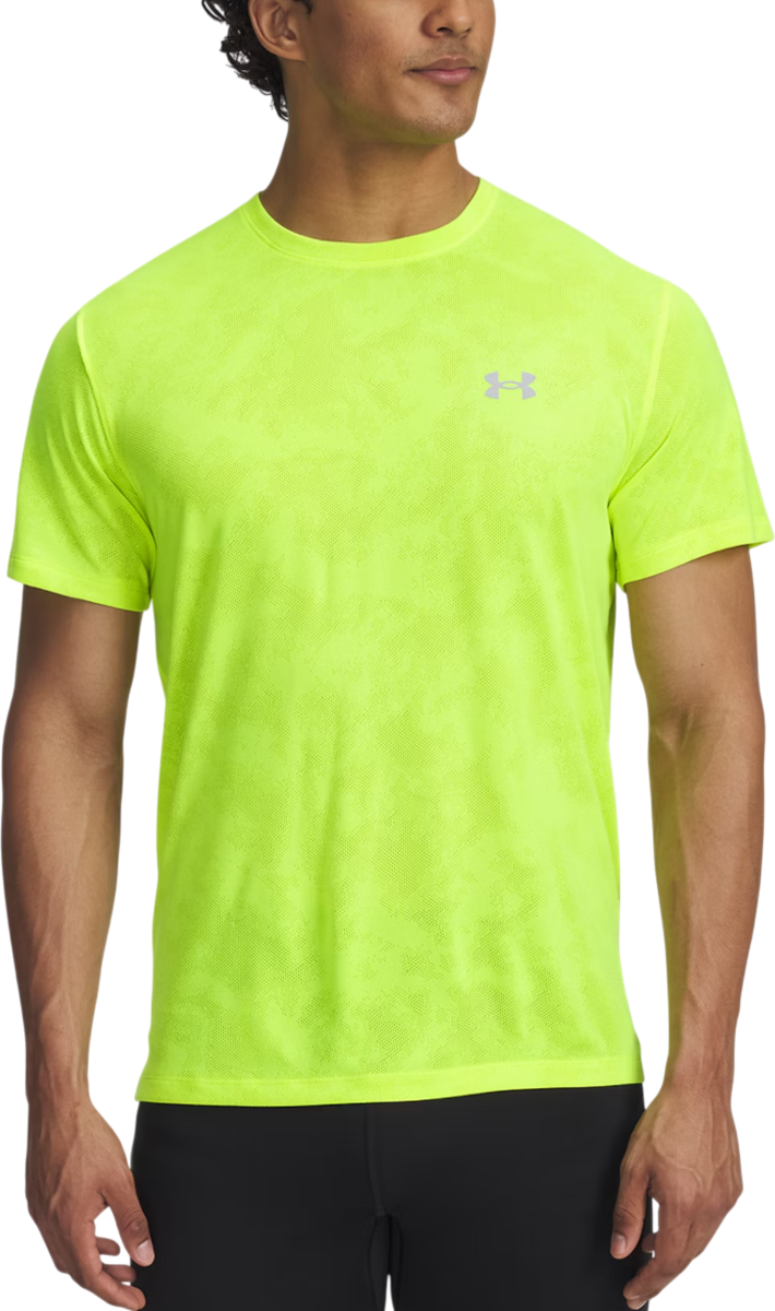T-shirt Under Armour Under Armour UA Launch Camo Short Sleeve T-Shirt Gul | 6006098-731