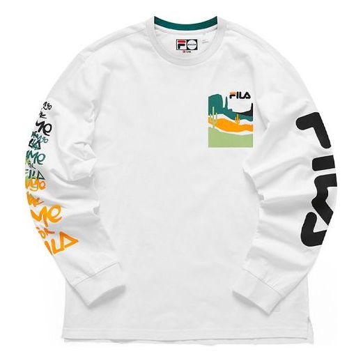 T-shirt FILA Fusion Loose Graphic Long Sleeve T-Shirt Hvid | T11M123201F-WT, 0