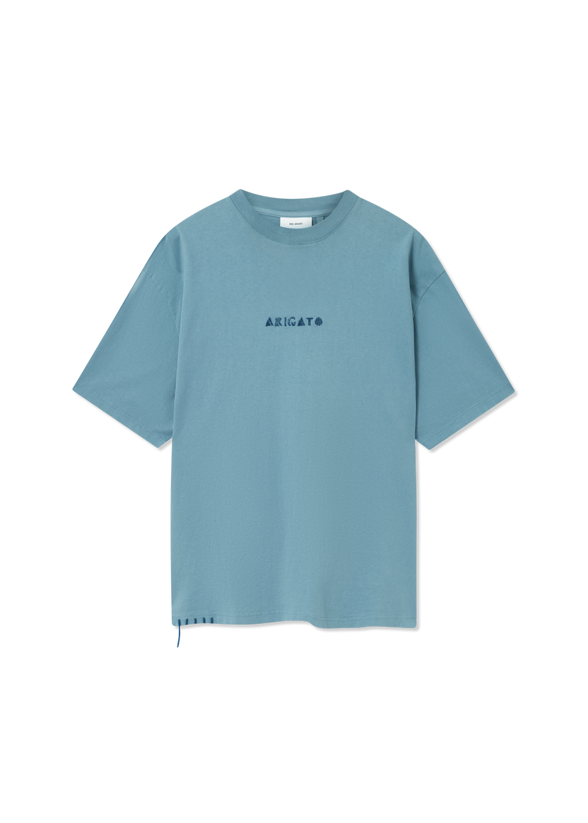 T-shirt AXEL ARIGATO Men's Relaxed Fit T-Shirt with Logo Embroidery Blå | A3443003