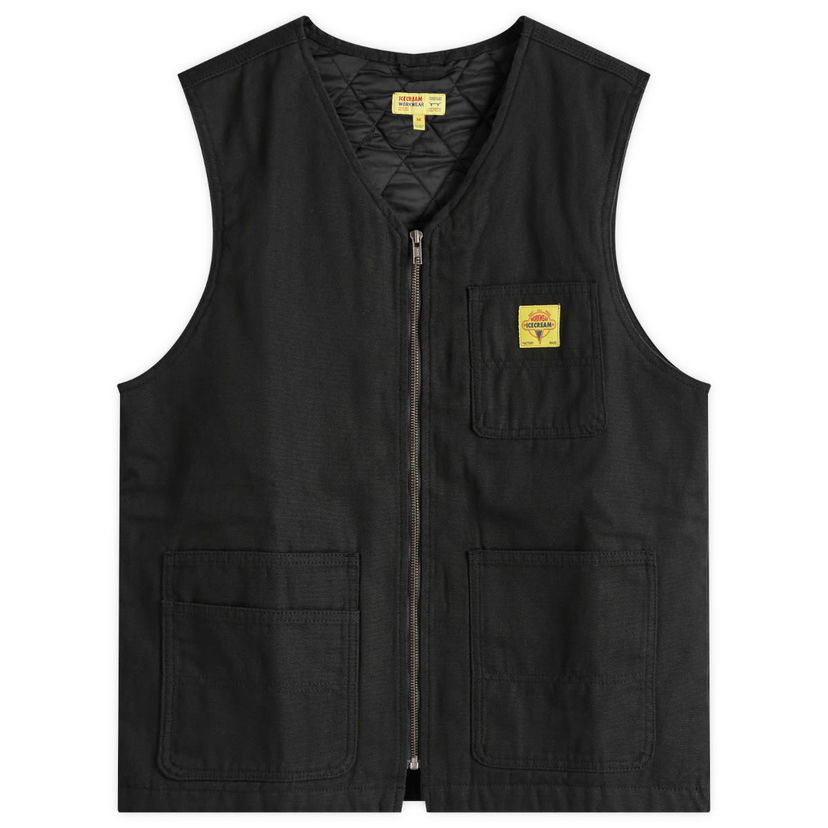 Vest BBC IceCream ICECREAM Canvas Work Vest, Size Large Sort | ICW25103-BLK