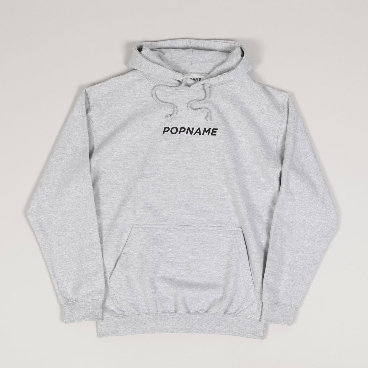 Sweatshirt POPNAME Basic Logo Hoodie Grå | JH001, 1