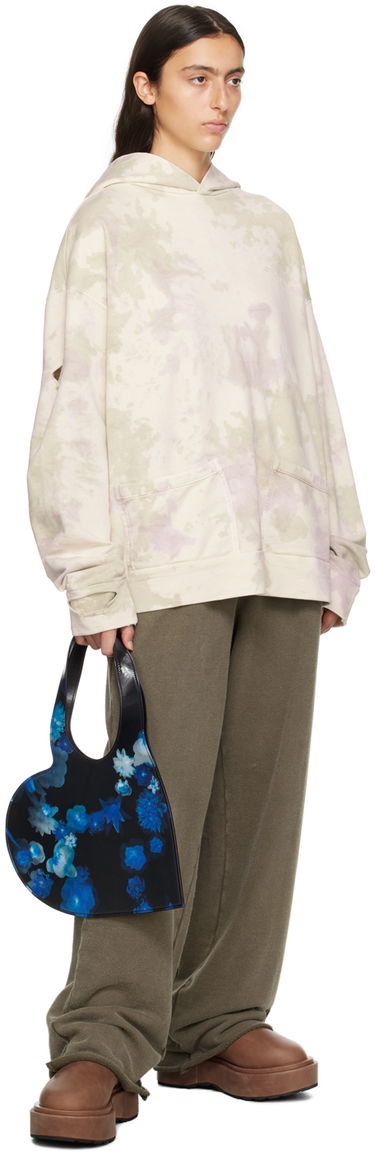 Sweatshirt We11done Distressed Hoodie Beige | WD-TH3-23-758-U-IV, 3