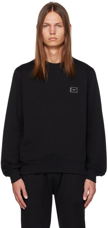 Sweatshirt Dolce & Gabbana Black Plaque Sweatshirt Sort | G9ABJTG7F2G, 0