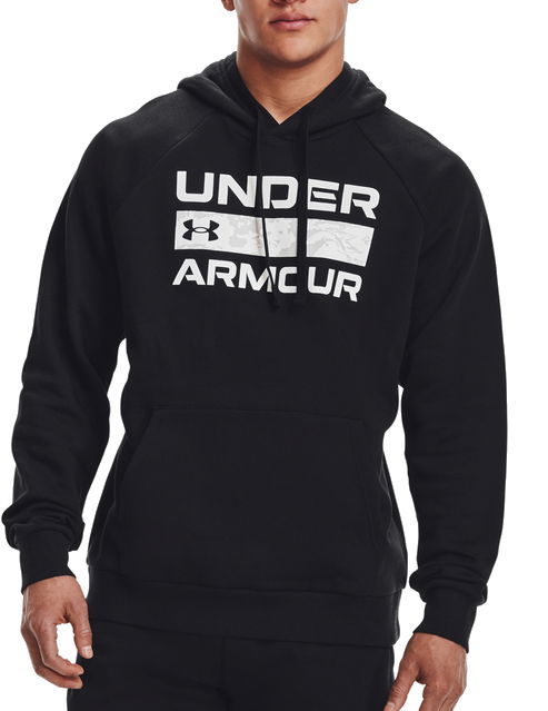 Sweatshirt Under Armour Under Armour UA Rival Fleece Signature Hoodie Sort | 1366363-001