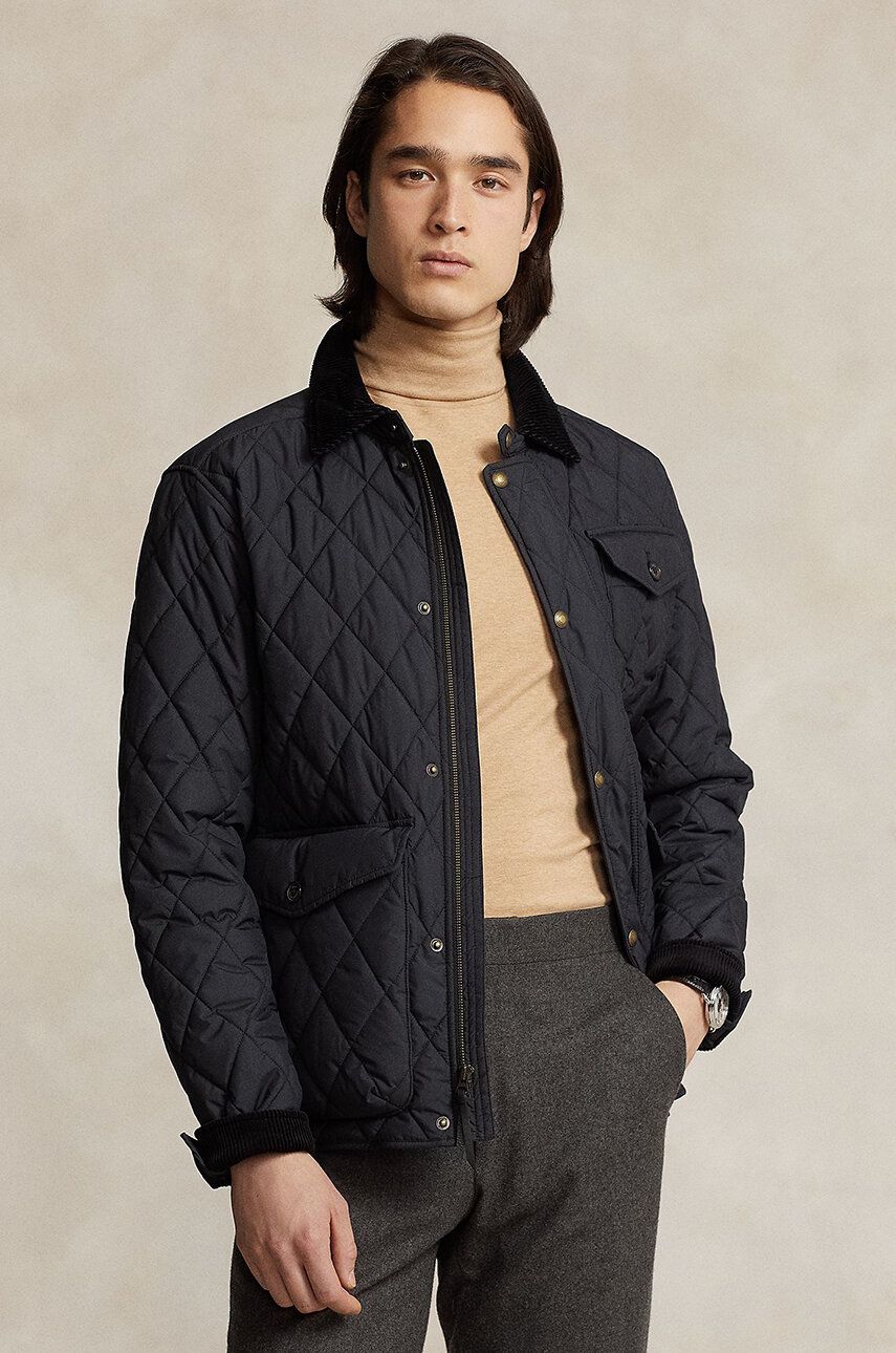 Puffer jakke Polo by Ralph Lauren Navy Blue Quilted Jacket Sort | 710847071, 0