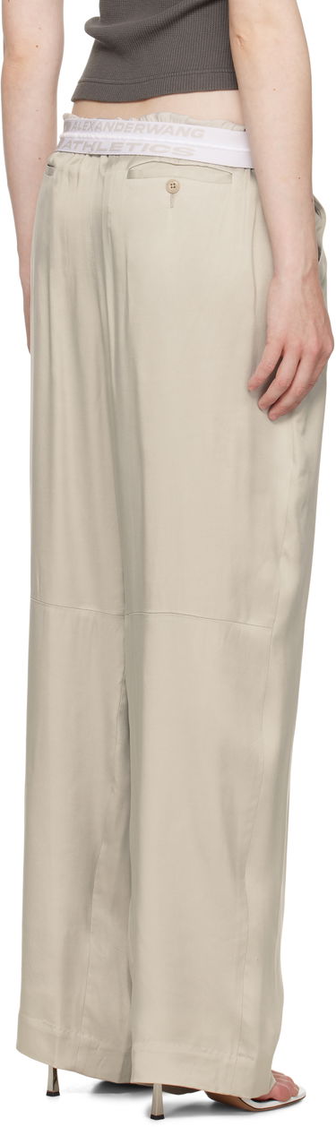 Bukser Alexander Wang Alexander Wang Pre-Styled Turn-Down Waistband Trousers Beige | 1WC2254844, 2