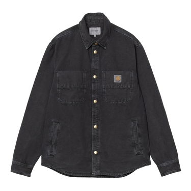 Skjorte Carhartt WIP Black Stone Dyed Shirt Jacket Sort | I033767_42, 3