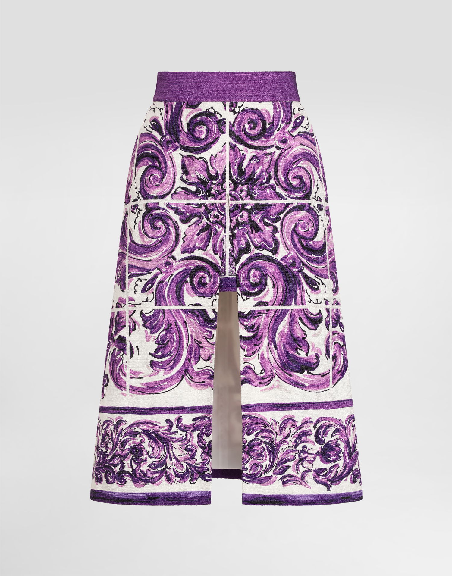 Nederdel Dolce & Gabbana Dolce & Gabbana Majolica Print A-Line Skirt Lilla | F4C4VTFP9AKHP5DQ, 0