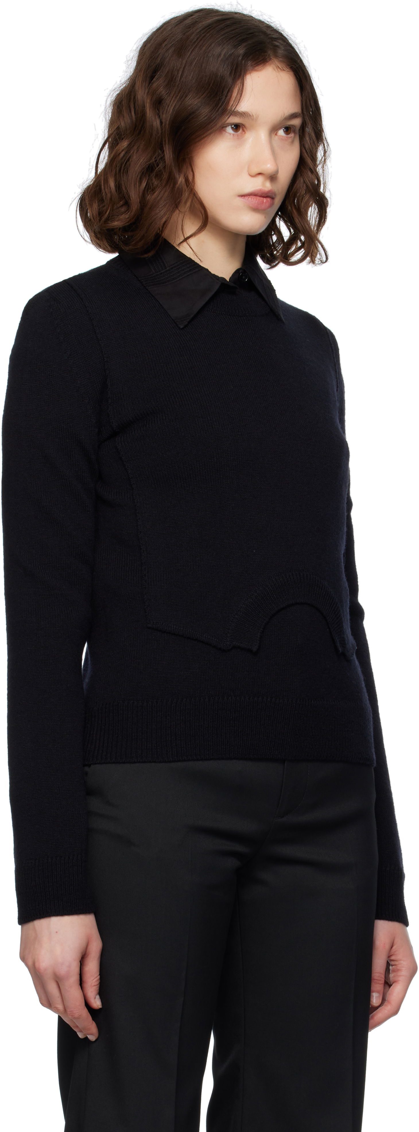 Sweater Maison Margiela MM6 Maison Margiela Wool Knit Sweater Sort | S52HL0044 M13139, 1