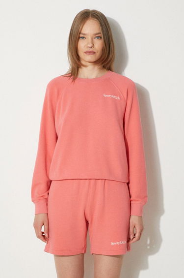 Sweatshirt Sporty & Rich Serif Logo Soft Crewneck Sweatshirt Lyserød | WS047S402SC, 0