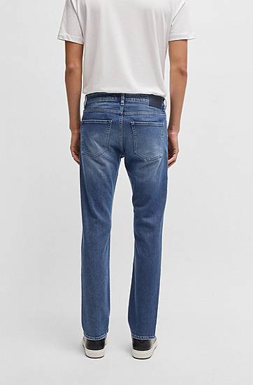 Jeans BOSS Delaware Slim-Fit Comfort-Stretch Jeans Blå | 50538537, 1