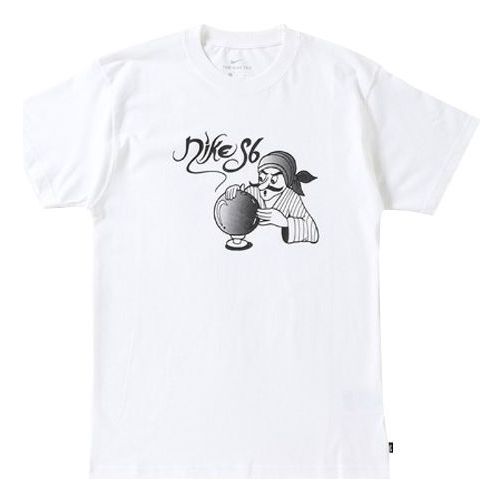 T-shirt Nike SB SB Printing Skate T-Shirt Hvid | CW1457-100