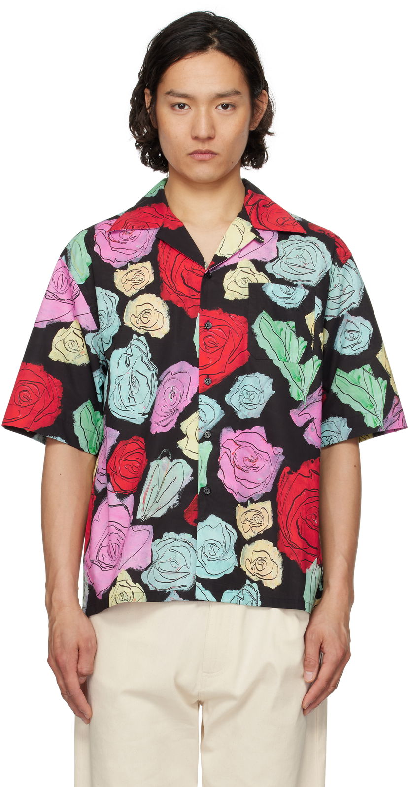 Skjorte Marni Marni Orion Print Bowling Shirt Sort | CUMU0213A5 UTC506