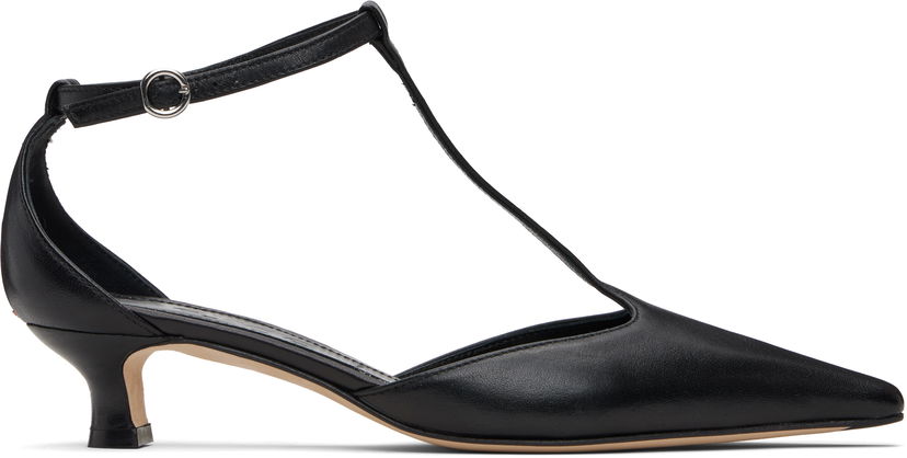 Skopleje Aeyde Aeyde Liz T-Bar Kitten Heels Sort | A11-PU0596001001-225