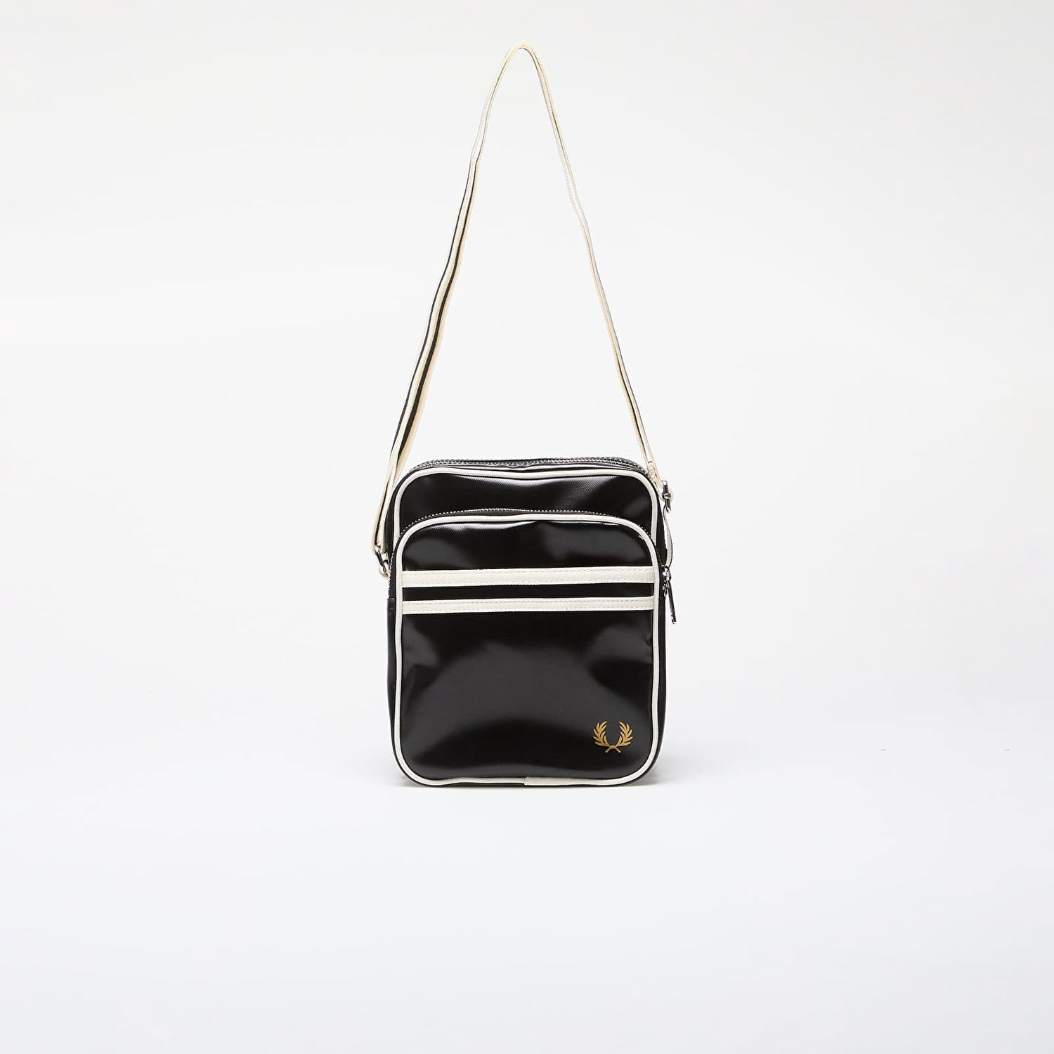 Skuldertaske Fred Perry Classic Side Bag Black/ Ecru 2 l Sort | L8258 D57, 0