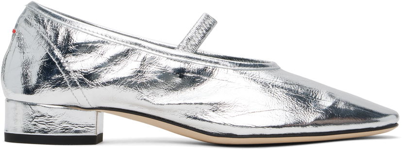 Tøj Aeyde Aeyde Pippa Leather Ballerina Flats Metalisk | A11-FL-GLVR25RO126-SS25-920-068