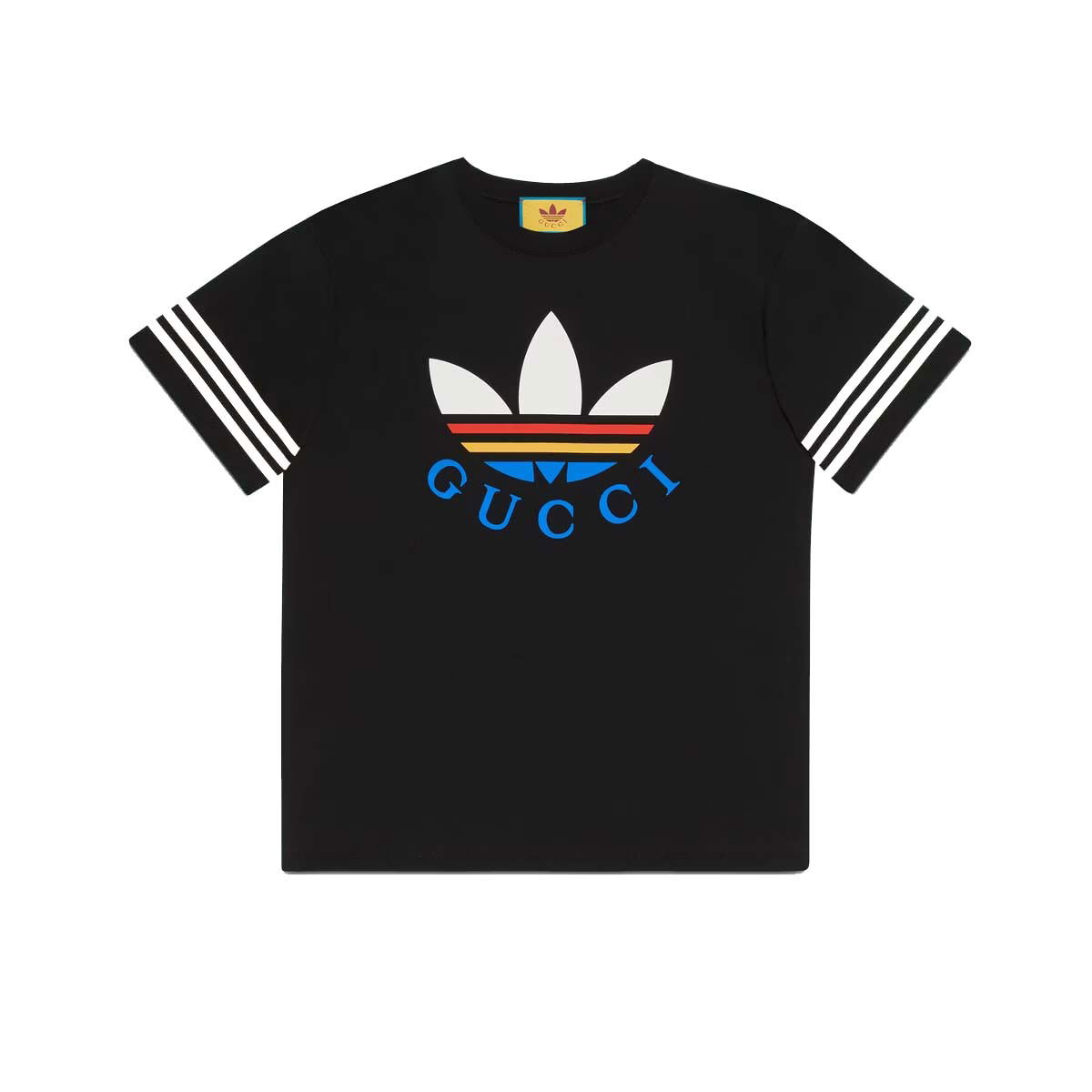 T-shirt Gucci adidas x Cotton T-shirt Black/Multicolor Sort | 616036 XJEXC 1152, 0