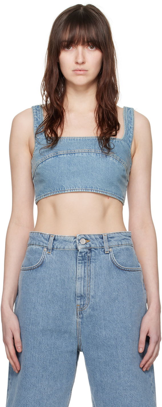 Tanktop Loulou de Saison Loulou de Saison Anet Denim Tank Top Blå | ANET, 0