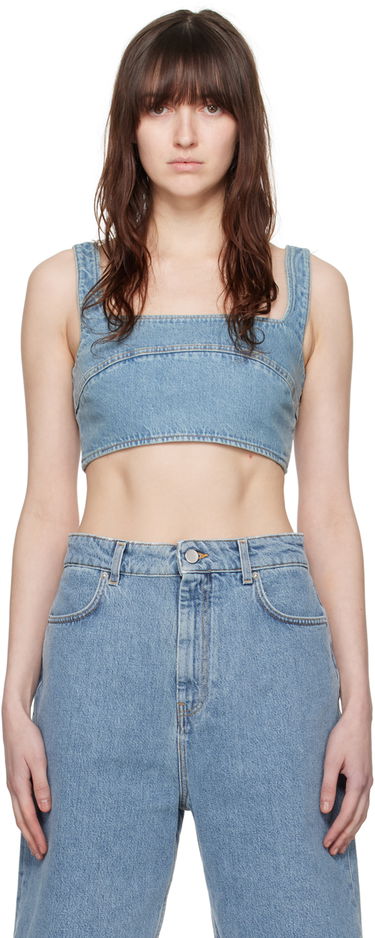 Tanktop Loulou de Saison Loulou de Saison Anet Denim Tank Top Blå | ANET, 0
