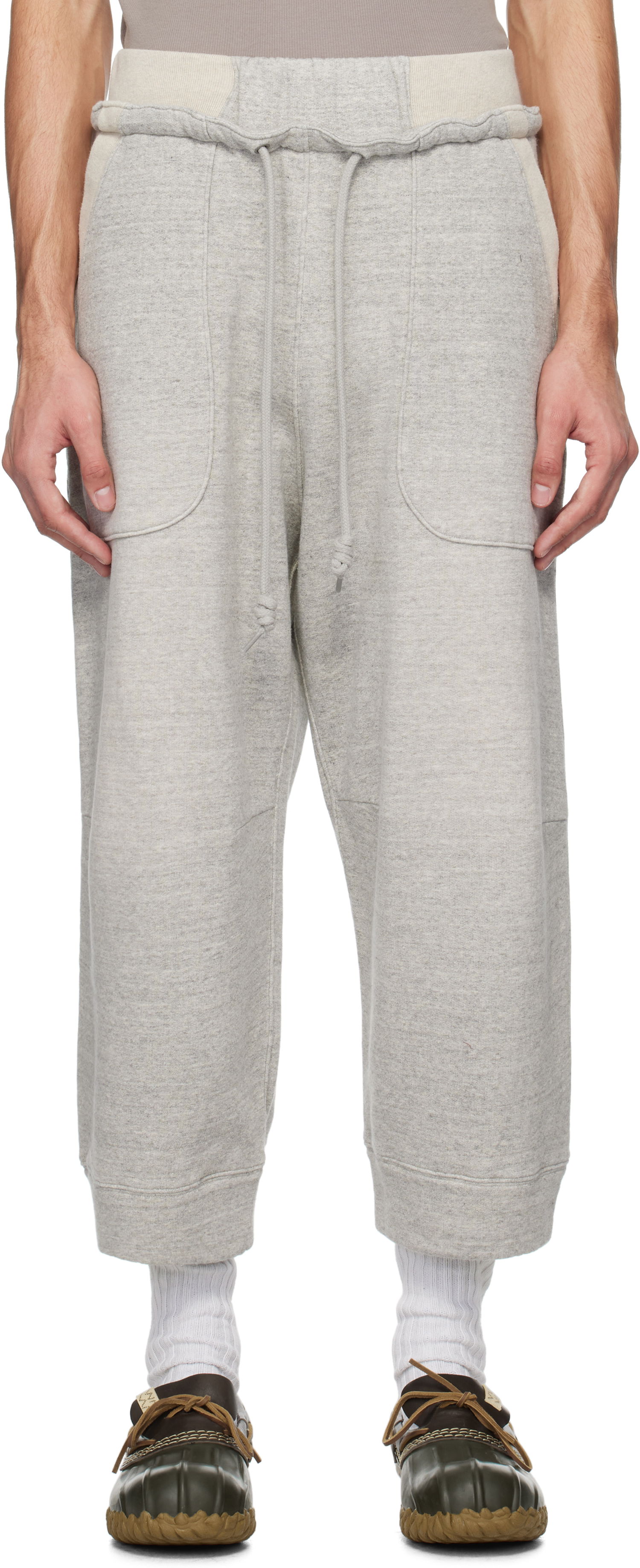 Joggingbukser R13 R13 Deconstructed Cropped Sweatpants Grå | R13MK254-001BH, 0
