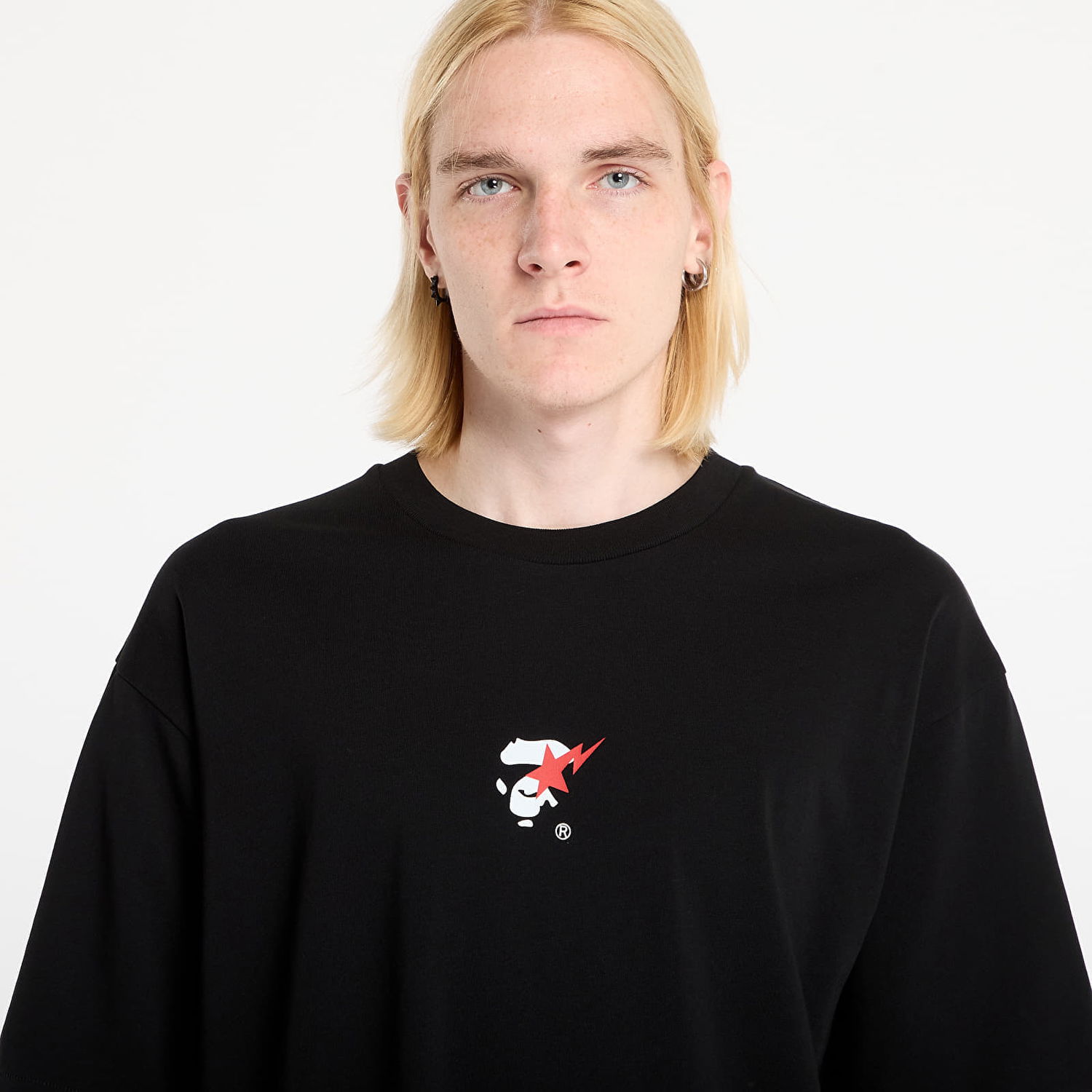 T-shirt BAPE Bape Sta Ape Face Relaxed Fit Tee Sort | 001TEL801321MBLK, 1
