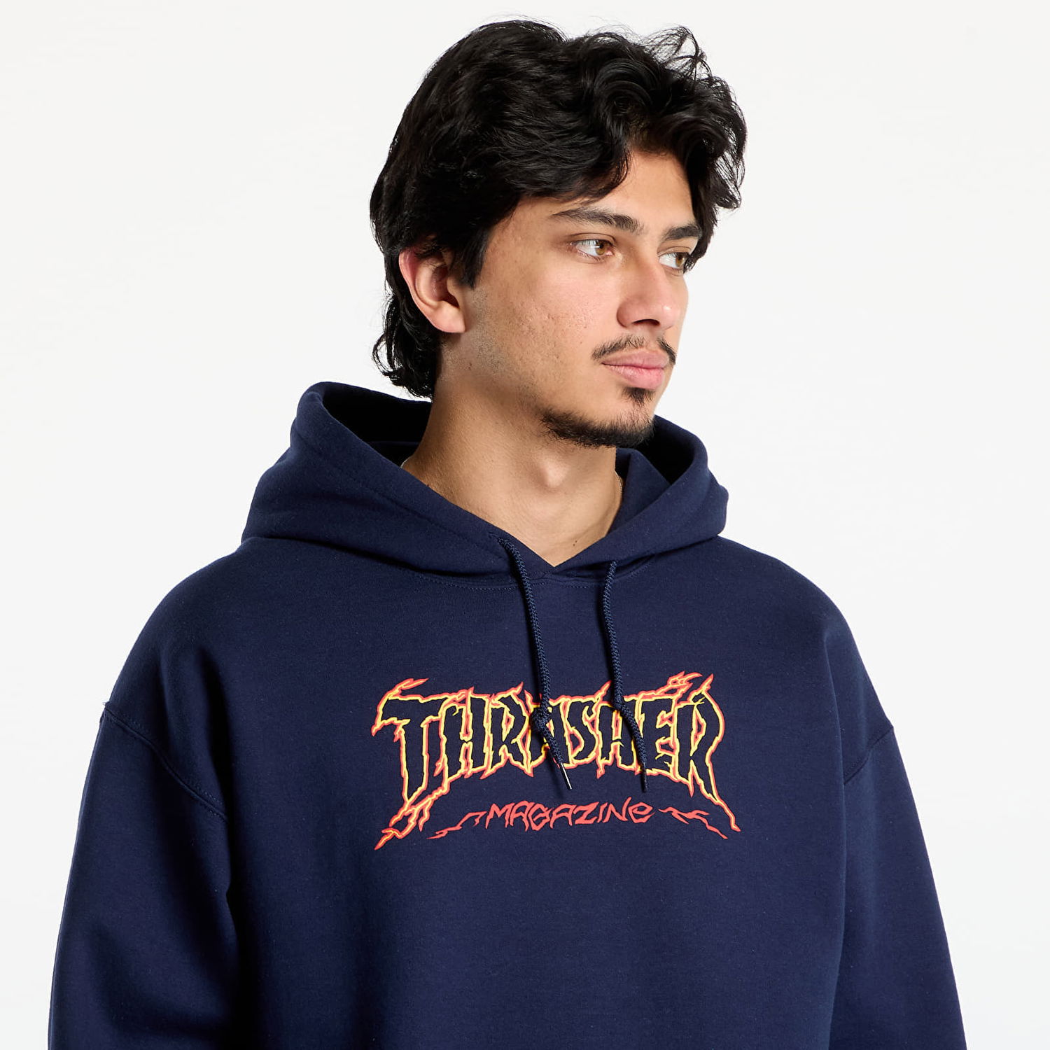 Sweatshirt Thrasher Cracked by Exteenager Hoodie Mørkeblå | 145776, 1