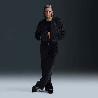 Sweatshirt Nike Sportswear Chill Knit Velvet Full-Zip Hoodie Sort | HJ0954-010, 2