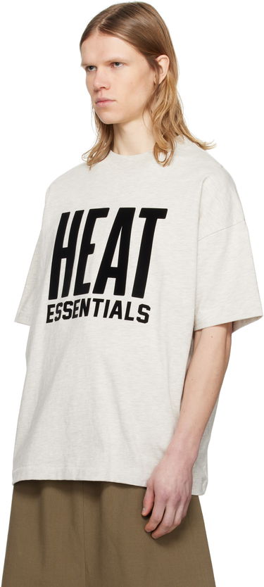 T-shirt Fear of God ESSENTIALS NBA Heat Short Sleeve T-Shirt Beige | 125AL244302F, 3