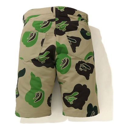 Shorts BAPE Def Camo Wide Shorts Grøn | 001SPH301022X, 1