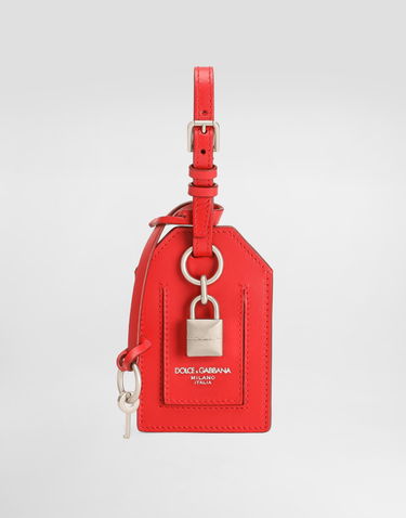 Nøgleringe Dolce & Gabbana Dolce & Gabbana Calfskin Luggage Tag with Lock Rød | BP3417AV89387124, 0