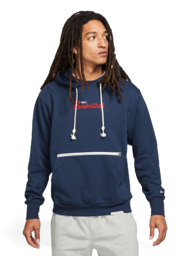 Sweatshirt Nike Dri-Fit Standard Issue Pullover Hoodie Mørkeblå | DA5942-419