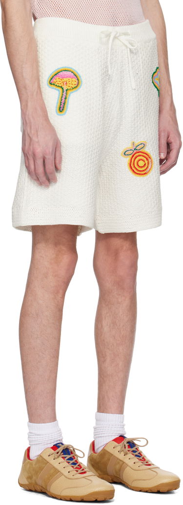Shorts Casablanca Casablanca Motif Crochet Shorts Hvid | MS25-KW-916-01, 1