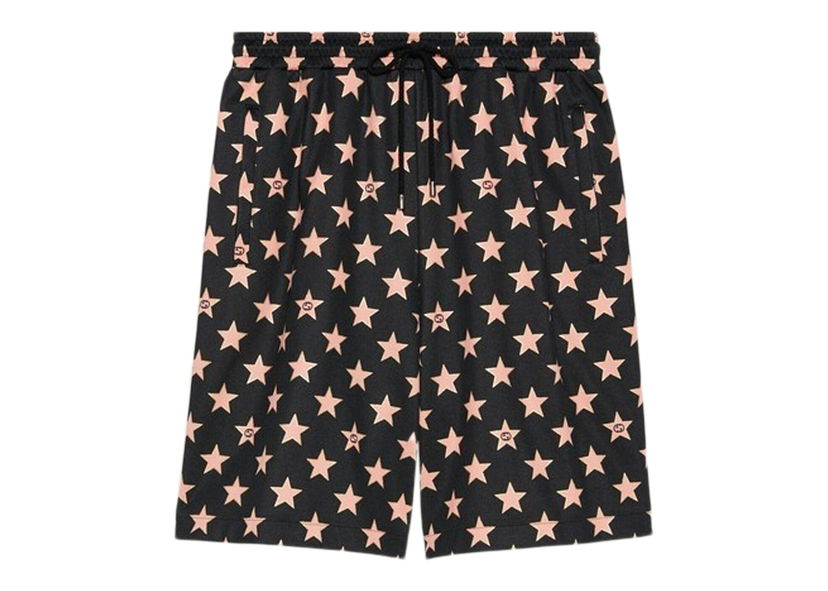Shorts Gucci Star-Print Shorts Black Sort | 705299 XJEOP 1082