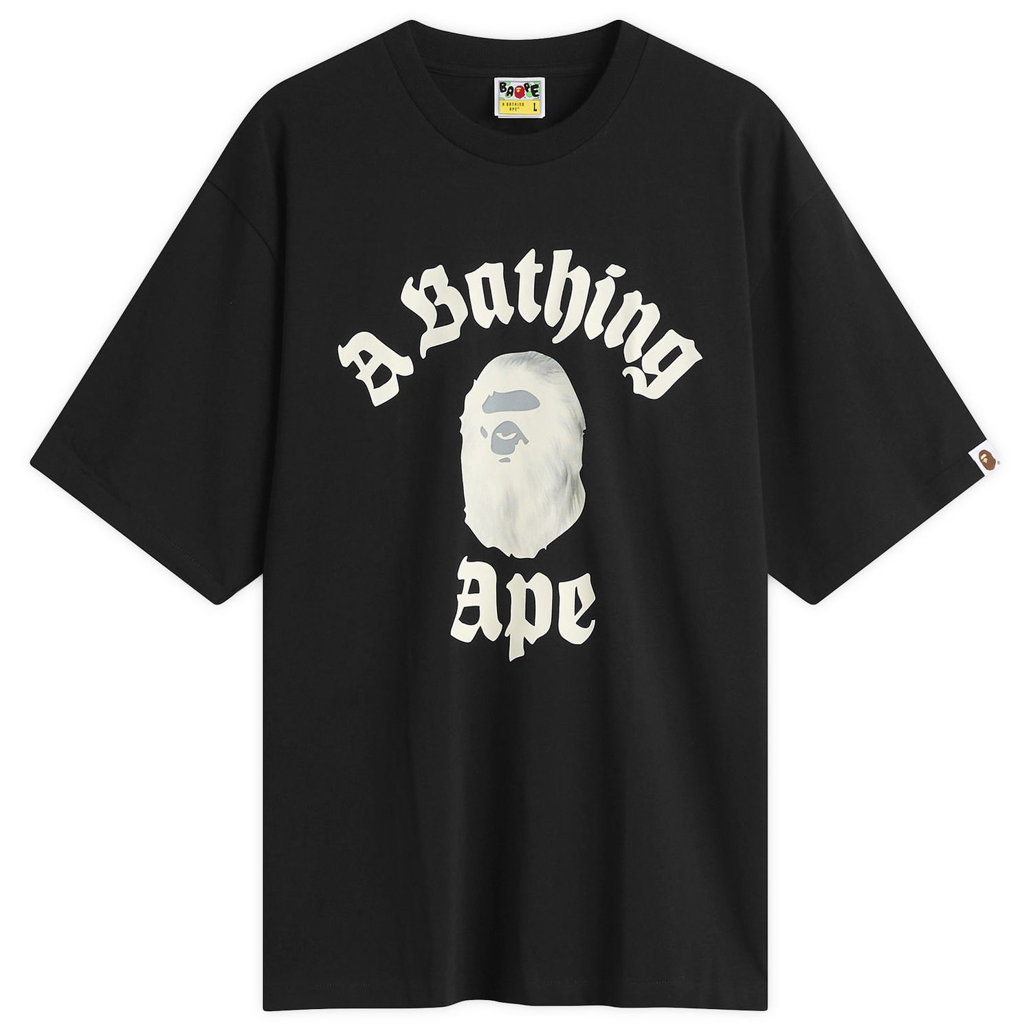T-shirt BAPE A Bathing Ape Gothic College T-Shirt Sort | 001TEL801330M-BLK, 1