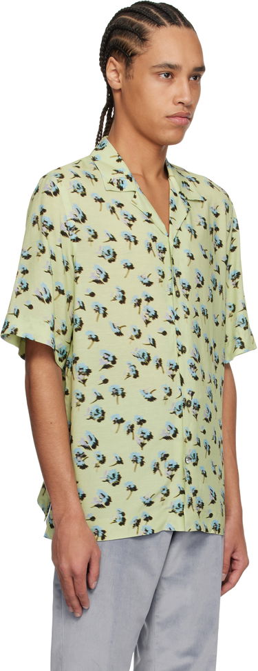 Skjorte Paul Smith Paul Smith Short Sleeve Regular Fit Floral Shirt Grøn | M1R-905U-P02577-32, 1