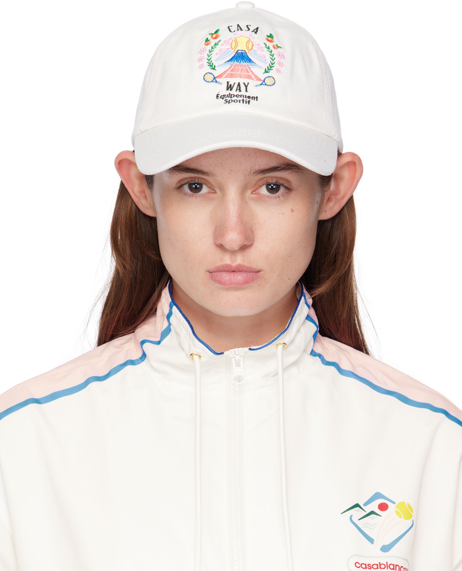 Kasket Casablanca Casablanca 'Casa Way' Mountain Baseball Cap Hvid | APF25-HAT-002-04, 0