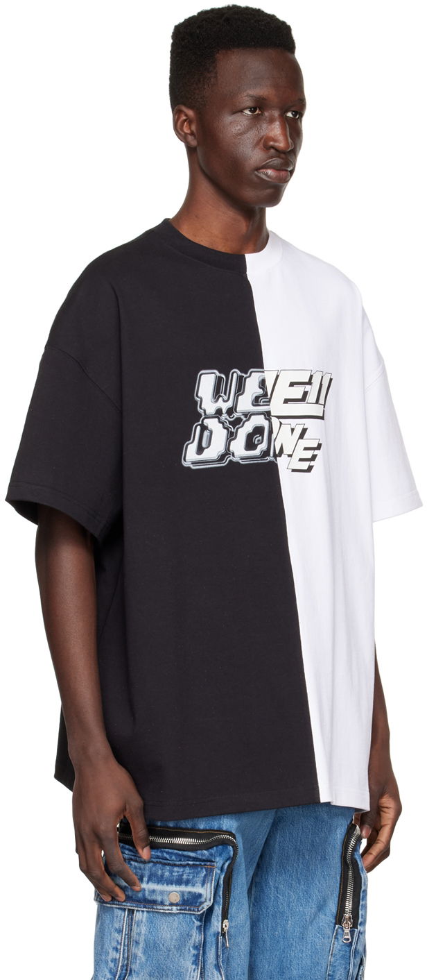 T-shirt We11done Half & Half T-Shirt Hvid | WD-TT1-22-558-U-BW, 1