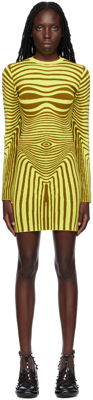 Kjole Jean Paul Gaultier Jean Paul Gaultier 'The Body Morphing' Minidress Gul | 23/12-F-RO058-M046-4144, 0