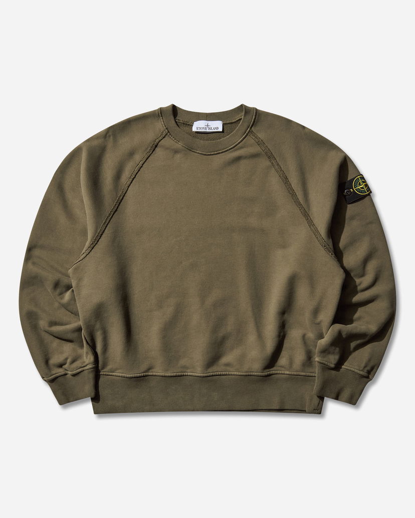 Sweatshirt Stone Island Garment Dyed Oversized Fit Crewneck Sweatshirt Grøn | K2S15-6100022-S0A20 V0054