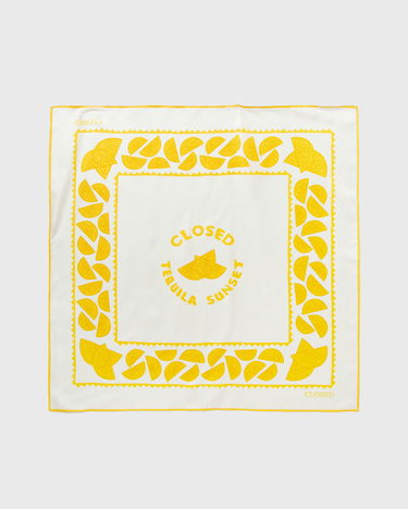 Tørklæde CLOSED Tequila Sunset Print Scarf Gul | C80806-27D-PR-445, 0