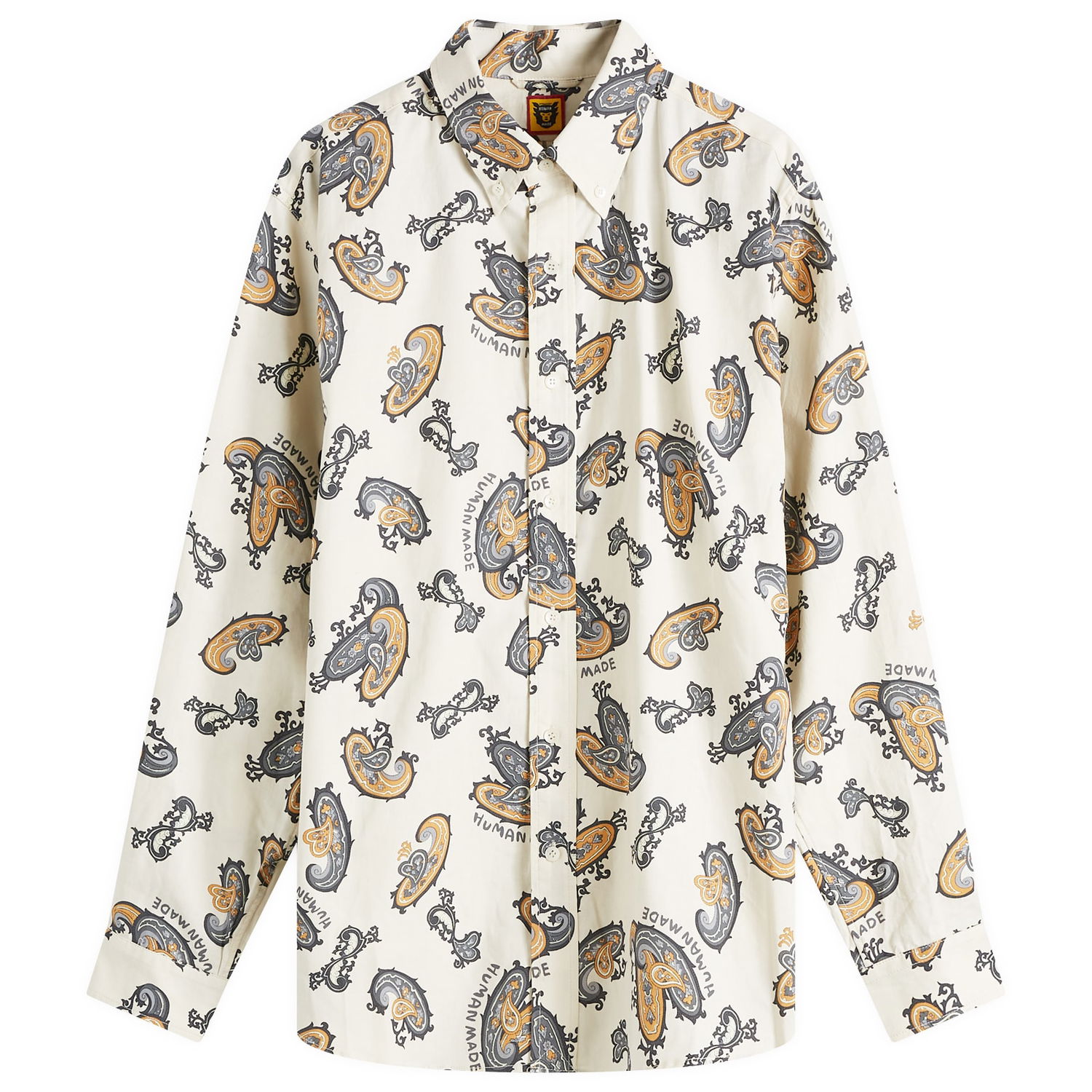 Skjorte Human Made Paisley BD Shirt, Size Large Hvid | HM28SH008-WH, 1