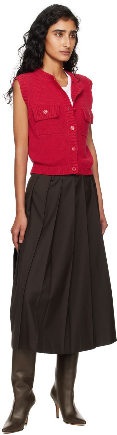 Vest Max Mara Max Mara Caprara Knit Vest Rød | 2525356031600, 3
