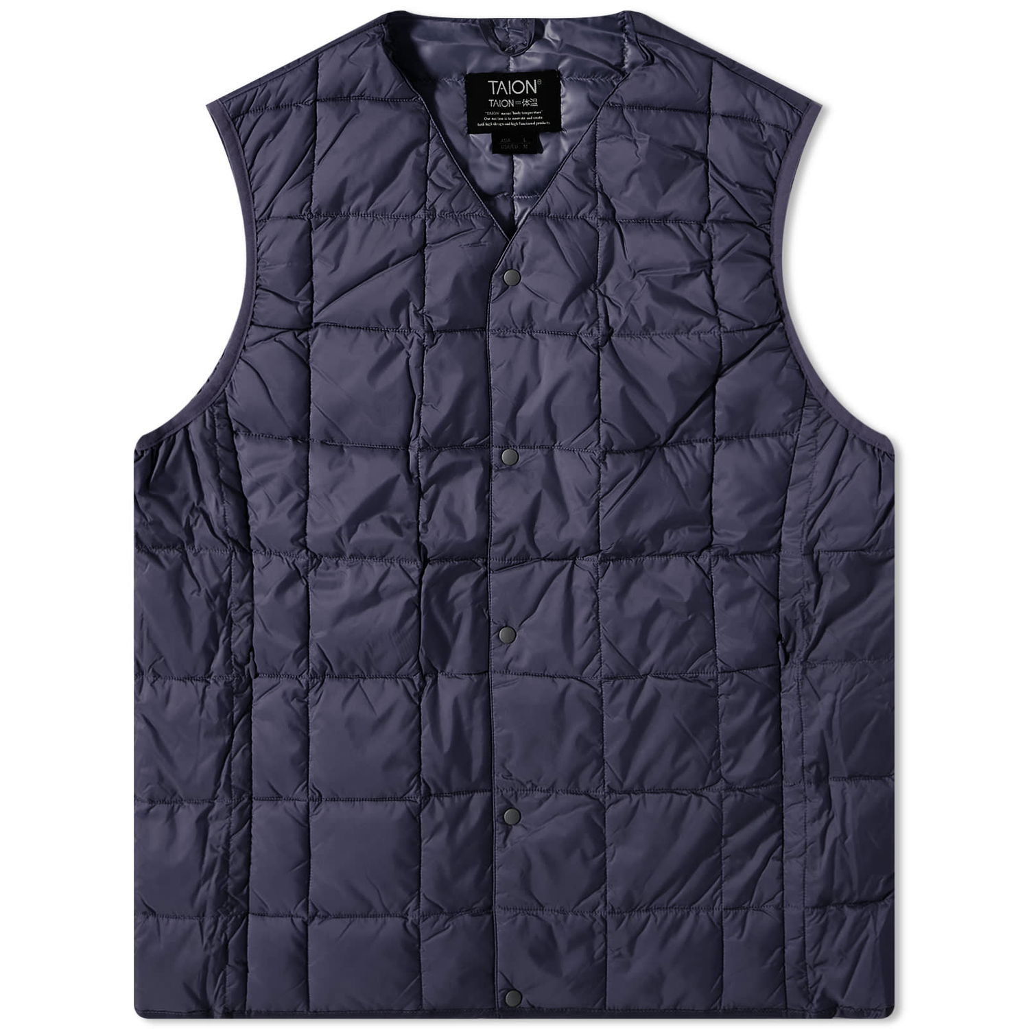 Vest TAION V-Neck Down Vest Mørkeblå | TAION-W001-NVY, 0