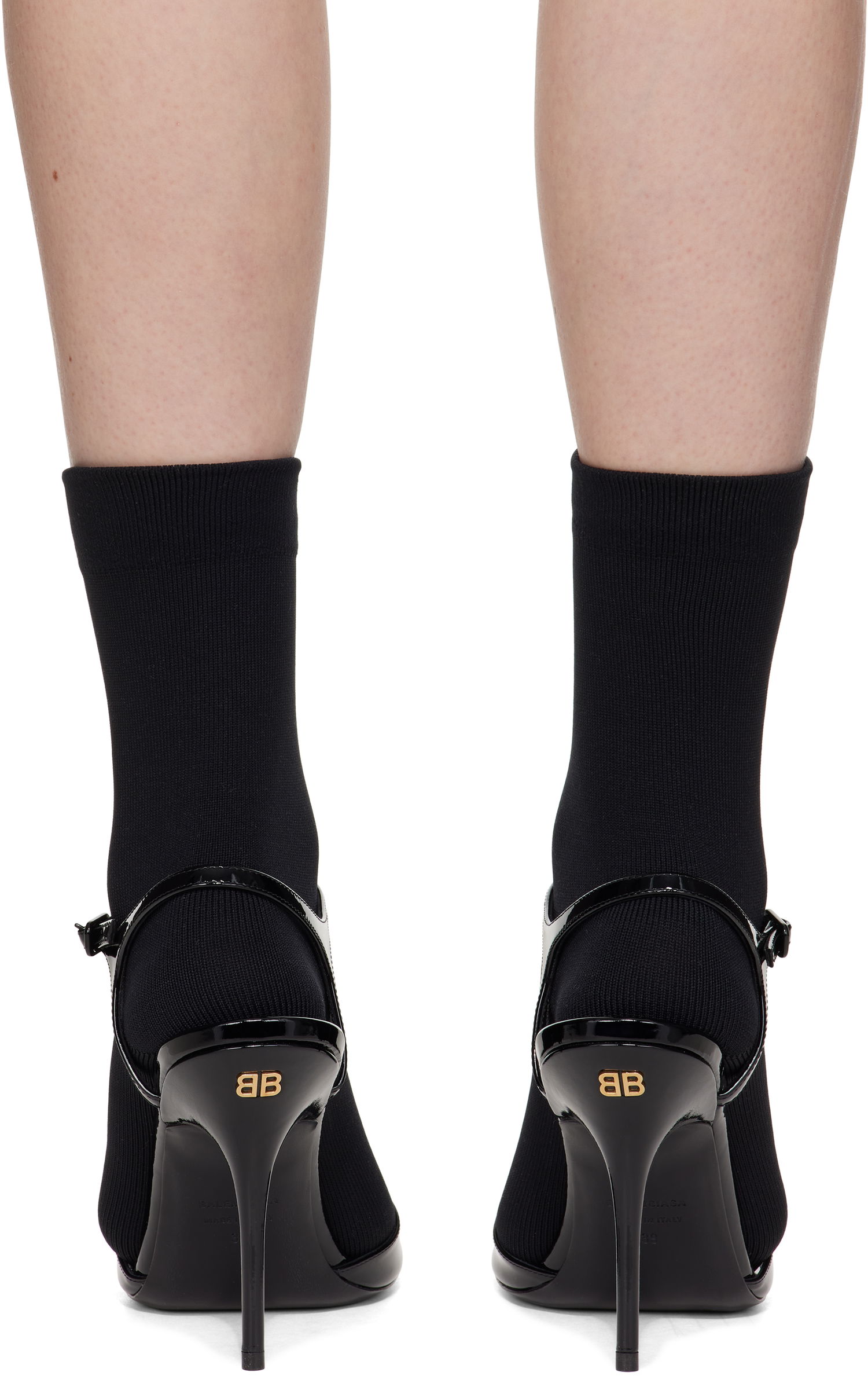 Sokker Balenciaga Balenciaga Avenue Sock 110 Heeled Sandals Sort | 810517 W12H2, 1