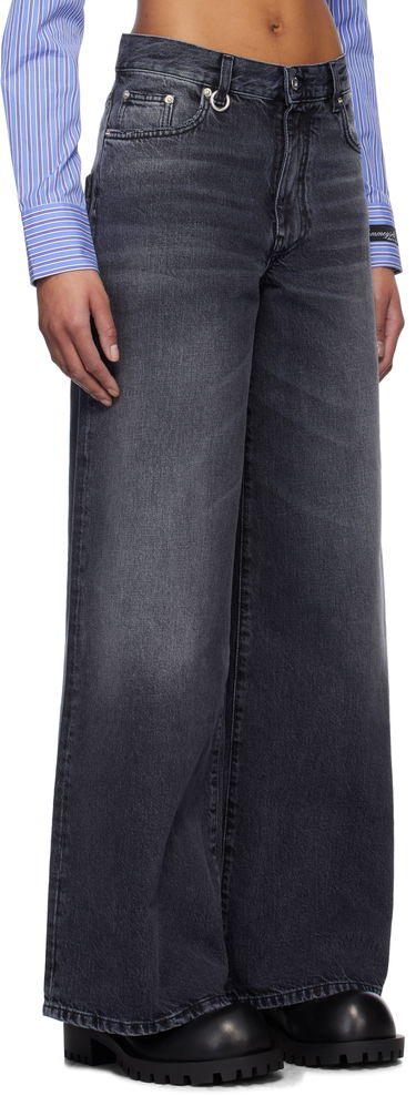 Jeans We11done We11done Oversized Washed Jeans Sort | WD-DP0-25-396-W-BK, 1