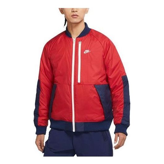 Bomberjakke Nike Sportswear Therma-FIT Legacy Reversible Bomber Jacket Rød | DD6850-687