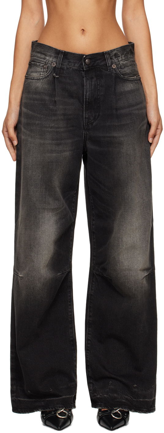 Jeans R13 R13 Wayne Wide-Leg Jeans Sort | R13WD146-D262C