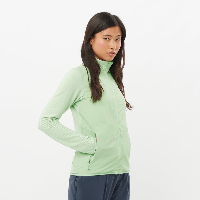 Vindjakke Salomon Lightwarm Hybrid Jacket Grøn | LC2374900, 0