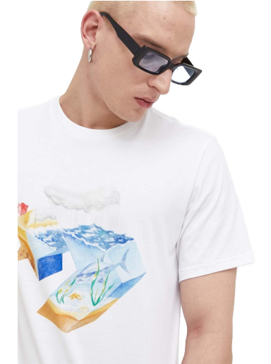 T-shirt Converse Star Chevron Ocean Tee Hvid | 10024746.A02