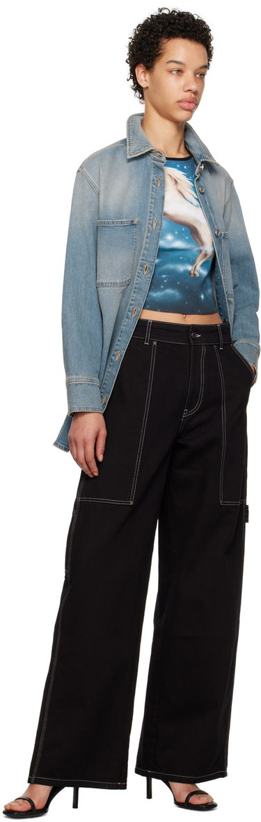 Cargo bukser Stella McCartney Workwear Jeans Sort | 6D01503SPH21, 3